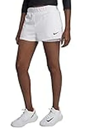 Nike W Nkct Flex Short Pantalones Cortos de Deporte, Mujer, White/Black, S