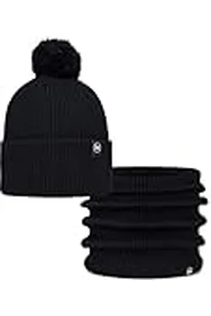 Buff ® Dúo Pack Knitted Gorro Renvi Negro y Knitted & Fleece Braga de cuello Renvi Negro Talla única Adulto