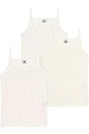 Petit Bateau A0A47, Camisas de Tirantes Niñas (Pack de 3), , 12 años