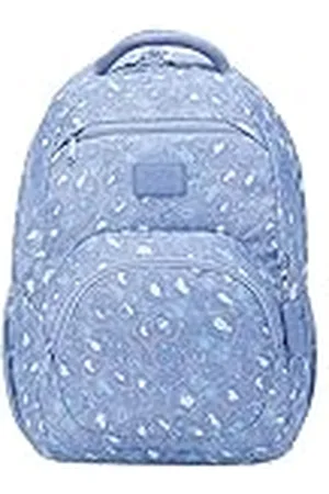 TOTTO Mochila para Ordenador Portátil 14 Pulgadas, Modelo Tracer 4, Mochila Eco-Friendly, 3 Compartimentos, Cremallera con Argolla para Candado, 2 Bolsillos para Botella, Estampado Animal Print Azul