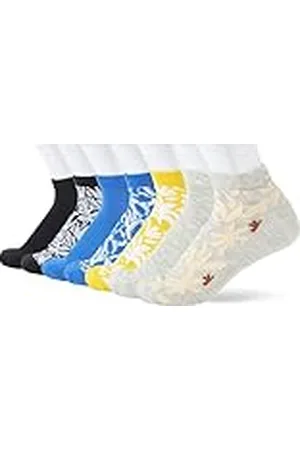 JACK & JONES Jacmarbella-Calcetines Cortos (7 Unidades), Azul Brillante/Paquete: Daffodil-LGM-Tap Shoe-Dazzling Blue-LGM-Tap Shoe, Talla única para Hombre