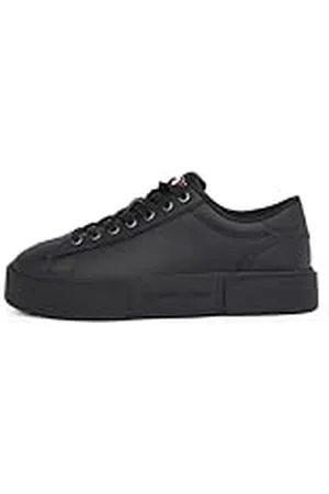 Tommy Hilfiger Flatform Sneaker Mujer Low Top, (Black), 42