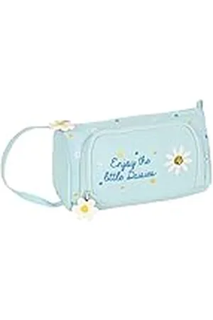 Safta Portatodo con Bolsillo Desplegable Lleno, Tejido Reciclable, Blackfit8 Daisies, 200x85x110