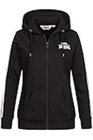 Lonsdale London Windygates Chaqueta de chándal, Negro/Blanco, L para Mujer