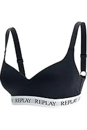 Replay I101299-001-B758 Sujetador con Relleno de Tirantes Ajustables, con Logo (1 Pieza) Bra Mujer Tamaño XL