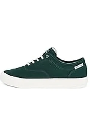 Tommy Hilfiger Sneaker con suela vulcanizada Hombre Low Oxford Twill con logotipo, Verde (Hunter), 43