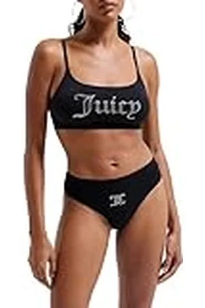 Juicy Couture Juicy Diamante Bralette & High Leg Brief Juego de lencería, , Talla única (Pack de 31) Mujeres