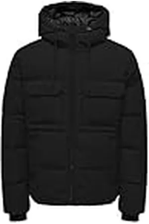 Only & Sons Onselijah Pckt. Chaqueta con Capucha Otw amortiguadora, Negro, M para Hombre