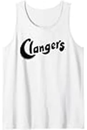 Clangers Logotipo clásico de texto negro de , retro Camiseta sin Mangas