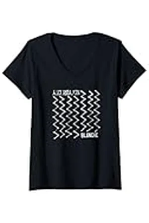 Blond Amsterdam Mujer New York City Zig Zag Pattern Vintage Band Camiseta Cuello V