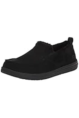 Skechers MELSON Willmore, Pantuflas Hombre, Black Microfiber, 45.5 EU