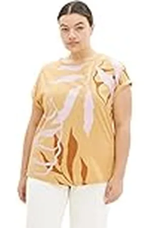 TOM TAILOR 1037312 Camiseta de Talla Grande, 31648-Beige Cervatillo, 50 Plus para Mujer