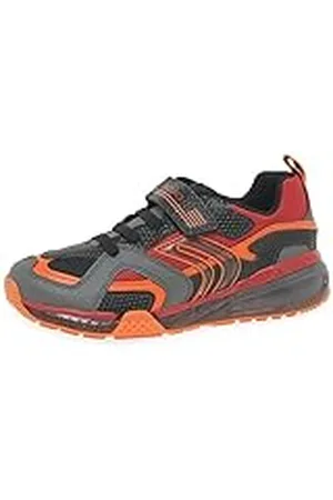 Geox J Bayonyc Boy, Zapatillas Niños, Negro (Black/Red 50FU), 28 EU