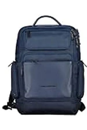 Piquadro Macbeth, Mochila grande de piel y tejido para PC de 15 pulgadas