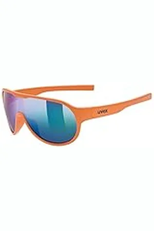 Uvex Sportstyle 512, gafas de sol infantiles, de espejo, incl. cinta, orange matt/mirror green, one size