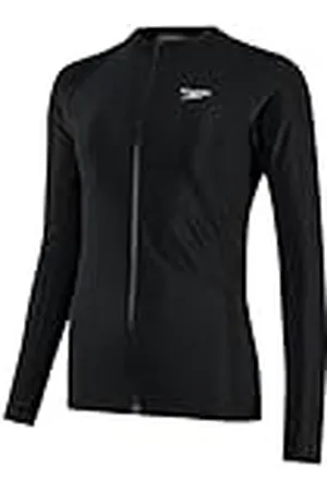 Speedo Full Zip Long Sleeve Sun Protection Rash Top Rash Top Mujer, , S