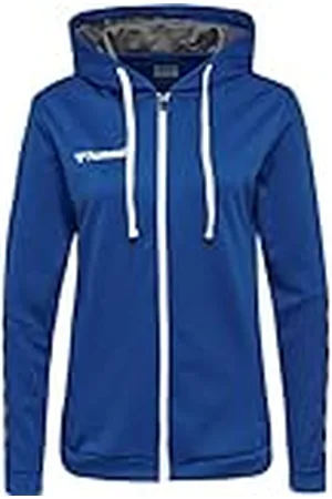 Hummel Hmlauthentic - Sudadera con Capucha y Cremallera para Mujer, Mujer, Sudadera con Capucha, 204939-7045-XS, Color Azul., Extra-Small