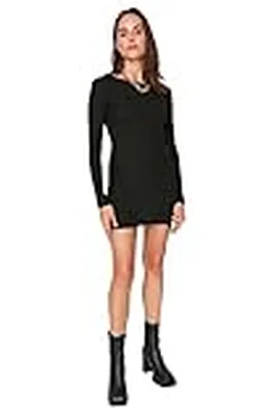 Trendyol Woman Mini Bodycon Crew Neck Knit Dress Vestido, , XL para Mujer