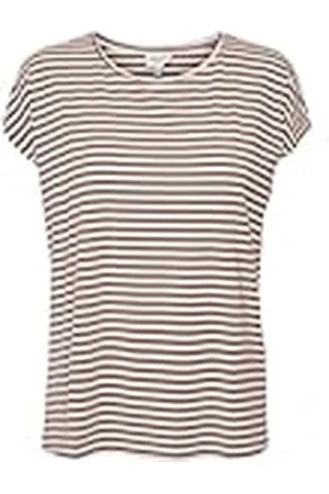 VERO MODA Vmava Plain SS Top Stripe Ga Jrs Noos-Camiseta de Manga Larga, , L para Mujer