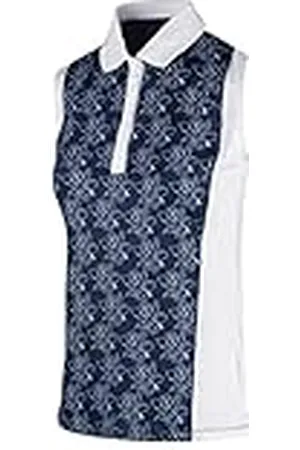Island Green Mujer Freesia Estampado Sin Mangas Polo Golf - - L