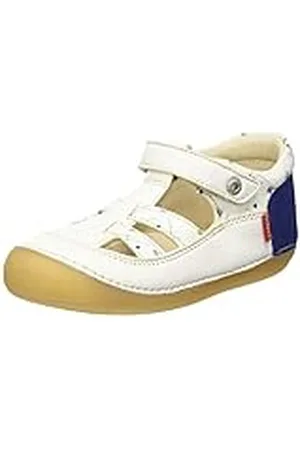 Kickers Sushy, Oxford Plano Unisex niños, Blanco Rotura Azul Marina, 22 EU