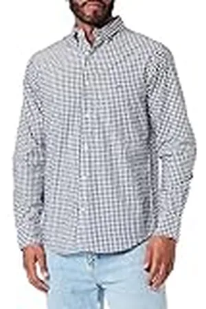 GANT Reg Poplin Gingham Shirt Camisa de Vestir, , M para Hombre