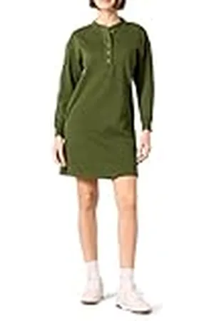 Amazon Vestido tipo sudadera de punto Henley (disponible en tallas grandes) Mujer, , 4XL Grande