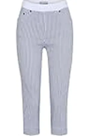 Brax By Brax Pamina Capri-Camiseta de Punto con Rayas Seersucker Pantalones, , 29W / 30L para Mujer