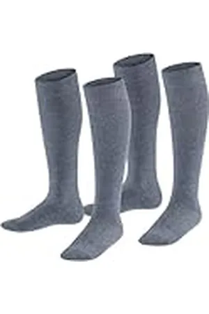 ESPRIT Foot Logo Multipack K Kh algodón lisos 2 pares, Calcetines largos Unisex niños, , 27-30