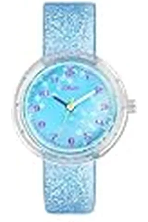 QS by s.Oliver Reloj de Pulsera para niñas Reloj de Cuarzo analógico, con Correa de Piel sintética, Azul, Resistente al Agua, Viene en Caja de Regalo, 2037720