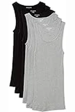 Amazon Camiseta Interior de Tirantes Hombre, Pack de 6, , L