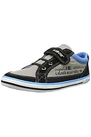 QS by s.Oliver Casual, Mocasines Niños, Negro-Schwarz (Black/Grey 072), 33 EU