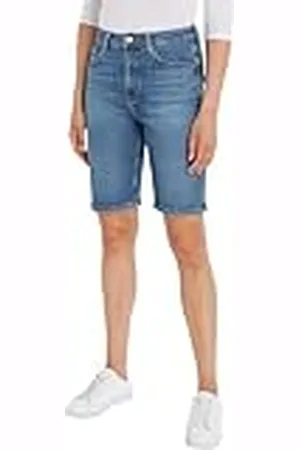 Tommy Hilfiger Vaqueros Cortos Mujer Denim Slim Talle Alto, Blau (Azul), 25W