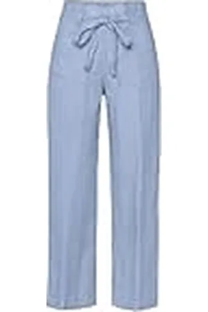 Brax Style Maine S Pure Linen Pantalones, Azul Suave, 86/92 cm para Mujer