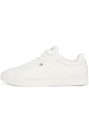 Tommy Hilfiger Court Sneaker Mujer Icon Flag de piel, Marfil , 36