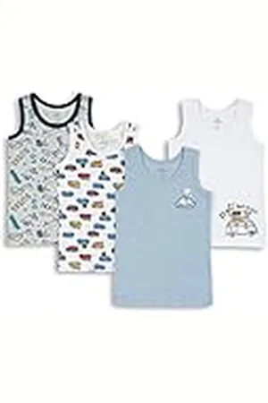 chicco Pack de camisetas sin mangas de algodòn, Ropa interiòr Niños, , 6 años (pack de 4)