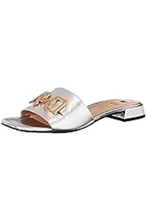 Högl Florence, Sandalias de tacón Mujer, Plata, 41.5 EU X-Ancho