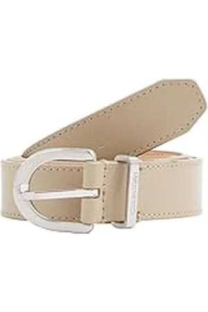 Calvin Klein Cinturón Mujer Ck Must Metal Loop 2,5 cm Cinturón de piel, Gris (Silver Mink), 80 cm