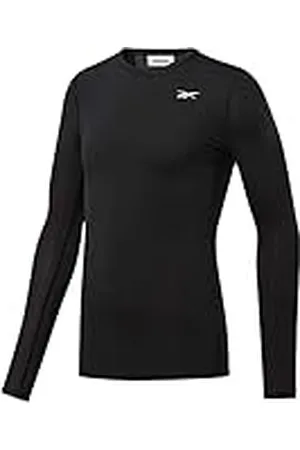 Reebok Workout Ready Compression Camisa De Manga Larga, Hombre, Black, M