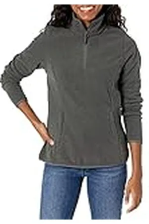 Amazon Chaqueta de Forro Polar con Cremallera de un Cuarto, Manga Larga y Ajuste Clásico (Disponible en Tallas Grandes) Mujer, , XXL