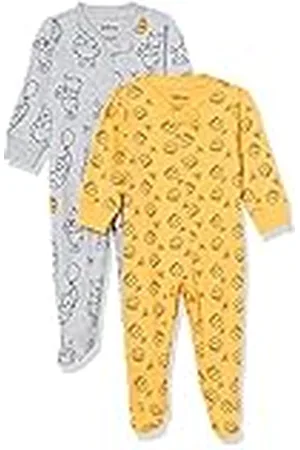 Amazon Disney | Marvel | Star Wars Pelele de algodón con pies - colores interrumpidos Unisex Bebés, Pack de 2, , Prematuro