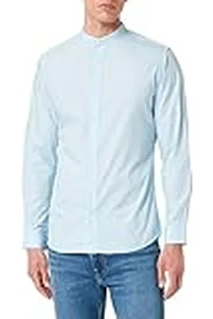 JACK & JONES Jjjoe Shirt LS Plain Mao Camisa, Color Azul, XL Mujeres