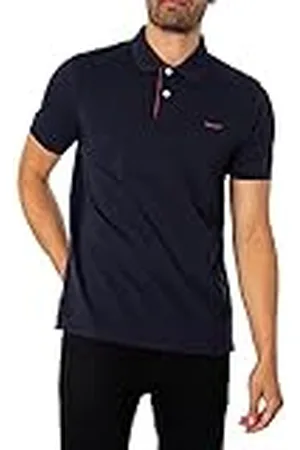 GANT Reg Contrast Pique SS Rugger Camisa de Polo, Azul Noche, XXXXL para Hombre