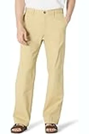 Amazon Pantalón Chino de Algodón de Corte Holgado Hombre, , 34W / 30L