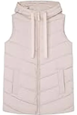 Springfield SPRINGFILED, Mujer, Chaleco Acolchado Largo Poliéster Reciclado, Sand, L