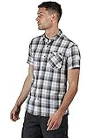 Regatta Ramiro - Camisa De Algodón Coolweave A Cuadros, con Cierre De Botones Y Manga Corta Shirts, Hombre, , M