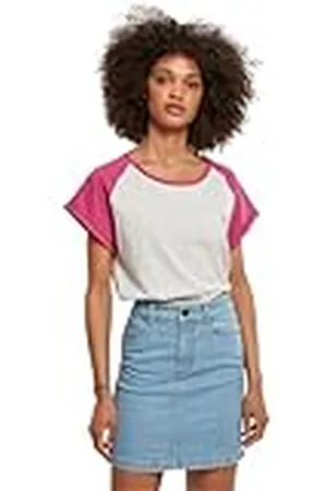 Urban classics Camiseta Mujer De Mangas Cortas, Camiseta Raglan, Cuello De Corte Ancho, En Distintos Colores Y Tallas Xs - 5Xl