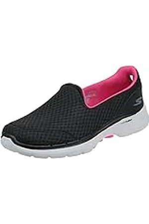 Skechers Go Walk 6 Big Splash, Slip on Mujer, Black Pink, 35 EU