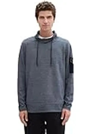 TOM TAILOR 1043377 Camiseta de Manga Larga, 36181-Molinillo Blanco Marino, XL Hombres