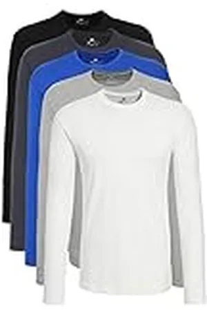 Lower East LE133 Camiseta de Manga Larga, , XX-Large (Pack de 5) para Hombre